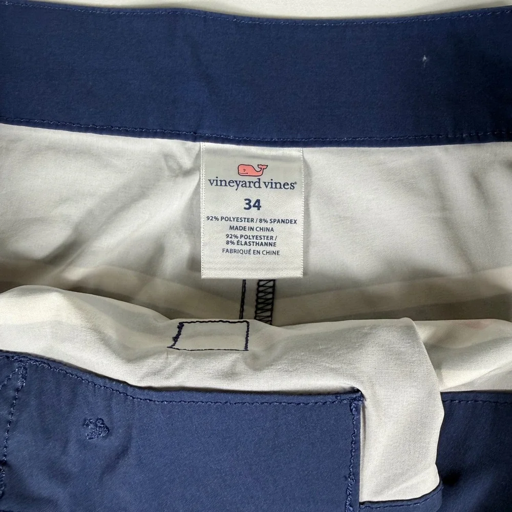 Vineyard Vines Board‎ Shorts Mens 34 Striped Performance Stretch Navy Red White